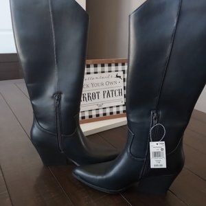 NEW Women Tall Black Boots. Size 7. Indigo Rd Brand